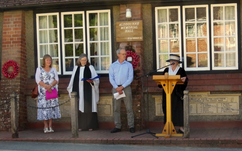 Rachel Browning Sue Rodd Paul Newman and Vanessa Butler at the rededication of the Memorial Hall on 15 July 2022